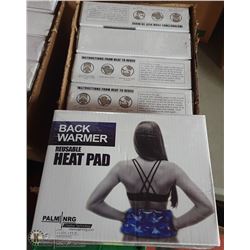 CASE OF NEW PALM NRG REUSABLE BACK WARMER HEAT PAD