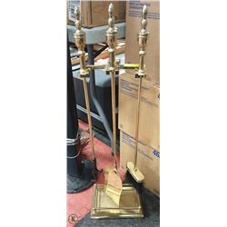 4PCS BRASS FIREPLACE TOOLS SET