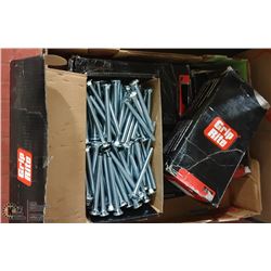 5 BOXES 3/8'' X 4'' CARRIAGE BOLTS 100 PER BOX