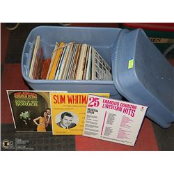 TOTE OF ASSORTED RECORDS
