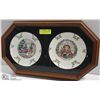 Image 1 : DOUBLE FRAME PLATE HOLDER WITH 2 ROYAL DOULTON