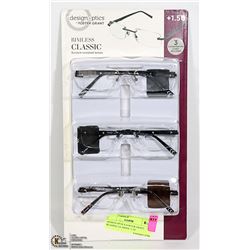 DESIGN OPTICS FOSTER GRANT READING GLASSES +1.50