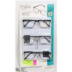 DESIGN OPTICS FOSTER GRANT READING GLASSES +1.75