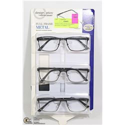 DESIGN OPTICS FOSTER GRANT READING GLASSES +2.50