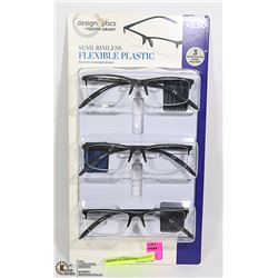 LDS DESIGN OPTICS F. GRANT READING GLASSES +2.50