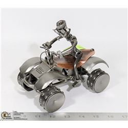 CUSTOM MADE WELDED QUAD & RIDER FIGURINE