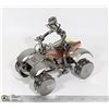 Image 1 : CUSTOM MADE WELDED QUAD & RIDER FIGURINE