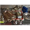 Image 2 : LOT OF MISC. SILVERWARE - 2 TRAYS W/ HANDLES,