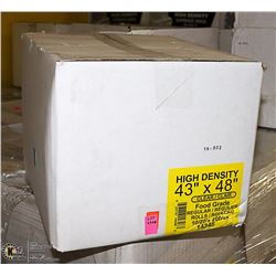 CASE OF 200 43"X48" CLEAR FOOD GRADE GARBAGE BAGS