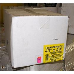 CASE OF 200 43"X48" CLEAR FOOD GRADE GARBAGE BAGS