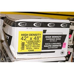 CASE OF 100 42"X48 CLEAR FOOD GRADE GARBAGE BAGS