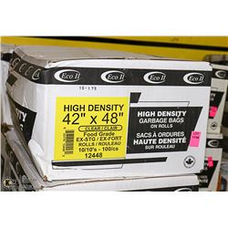 CASE OF 100 42"X48 CLEAR FOOD GRADE GARBAGE BAGS