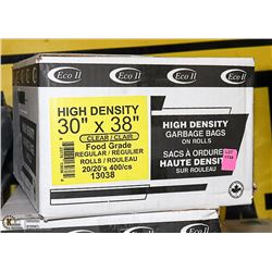 CASE OF 400 30"X38" CLEAR FOOD GRADE GARBAGE BAGS