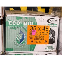 CASE OF 200 REGULAR BLACK GARBAGE BAGS