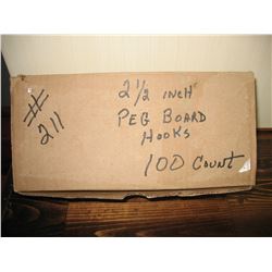 PEGBOARD HOOKS - LOT of 100  -  2 1/2 inches