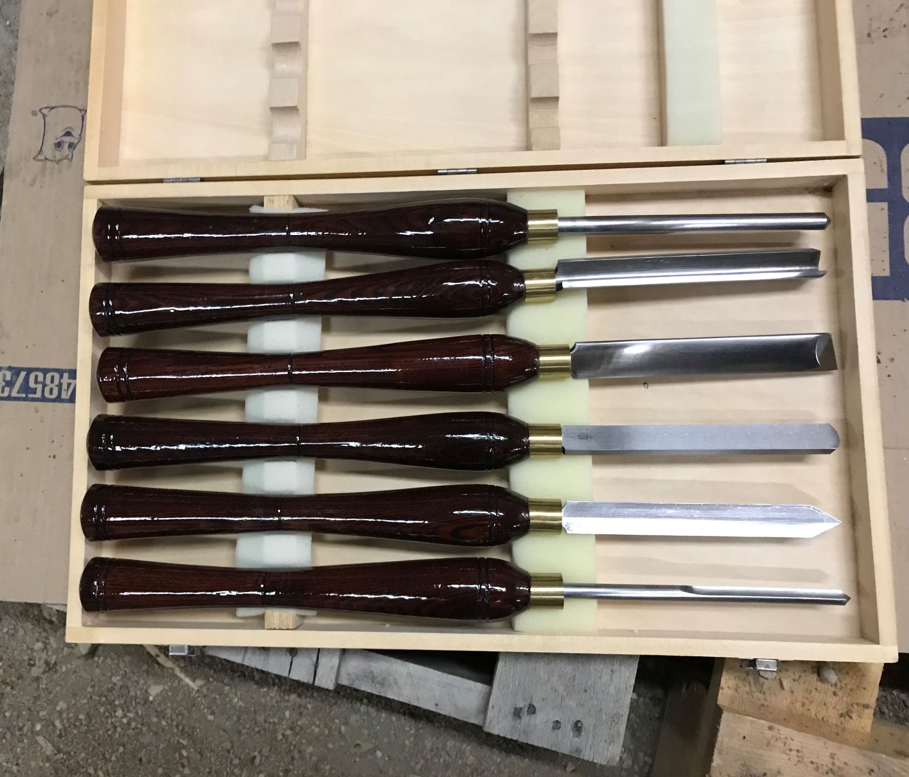 6 Piece Wooden Handled Wood Lathe Chisels