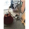Image 1 : Hanging Lamp & Fireplace Poker Set