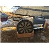 Image 2 : Misc. Lot - 5.5 G water Jug, Dartboard, Crate