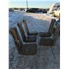 Image 2 : 5 Kitchen Table Chairs - worn condition see pics