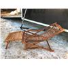 Image 1 : Wooden Recliner Deck Chair with Removable Foot Stool