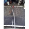 Image 2 : Garden Tools & 3 Lengths of Metal Pipe (28" long)