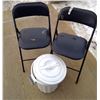 Image 1 : 2 Folding Chairs & Plastic Tote