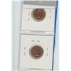Image 2 : LOT OF 2 DIFFERENT 1962 CANADIAN CENTS WITH 2 DIFFERENT HANGING 2 VARIETIES: LONG HANGING 2 AND SHOR
