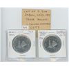 Image 1 : LOT OF 2 DIFFERENT LARGE OXBOW, SASK. 1964 TRADE DOLLARS: REGULAR AND COUNTERSTAMPED COTY BY THE COI