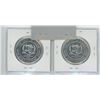 Image 2 : LOT OF 2 DIFFERENT LARGE OXBOW, SASK. 1964 TRADE DOLLARS: REGULAR AND COUNTERSTAMPED COTY BY THE COI