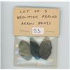 Image 1 : LOT OF 3 NEOLITHIC PERIOD ARROWHEADS.