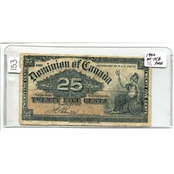 1900 SHINPLASTER 25 CENT NOTE