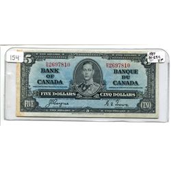 1937 FIVE DOLLAR NOTE