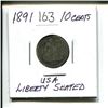 Image 1 : 1891 LIBERTY SEATED 10 CENTS TEN ¢