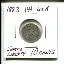 1883 LIBERTY SEATED 10 CENTS
