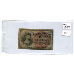 1869 4TH ISSUE 10 CENT NOTE