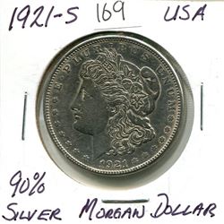 1921-S MORGAN SILVER DOLLAR