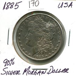 1885 MORGAN SILVER DOLLAR