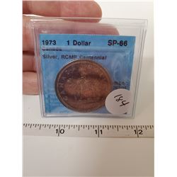 1973 SP-66 CANADA RCMP CENTENNIAL DOLLAR