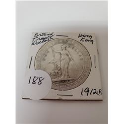 1912B BRITISH SILVER TRADE DOLLAR - HONG KONG