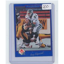 RAY EGAAARD, SASKATCHEWAN ROUGHRIDERS SB, CFL FOOTBALL CARD. 1991 JOGO. GEM UNC.