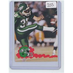 DAVE RIDGEWAY, SASKATCHEWAN ROUGHRIDERS PK, CFL FOOTBALL CARD. 1991 ROYAL STUDIOS. GEM UNC.