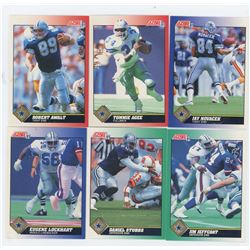 LOT OF 6 DALLAS COWBOYS, NFL FOOTBALL CARDS. INCLUDES JAY NOVACEK & TOMMIE AGEE. 1991 SCORE. ALL GEM