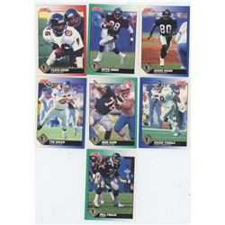 LOT OF 7 ATLANTA FALCONS, NFL FOOTBALL CARDS. INCLUDES ANDRE RISON & KEITH JONES. 1991 SCORE. ALL GE