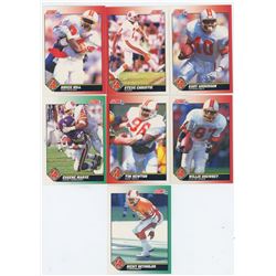 LOT OF 7 ATLANTA FALCONS, NFL FOOTBALL CARDS. INCLUDES ANDRE RISON & KEITH JONES. 1991 SCORE. ALL GE