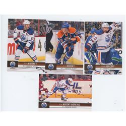 LOT OF 4 EDMONTON OILERS, NHL HOCKEY CARDS. INCLUDES GARY ANDERSON & STEVE CHRISTIE. 1991 SCORE. ALL