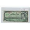 Image 1 : CANADA 1967 $1 REPLACEMENT NOTE. *B/M PREFIX. BEATTIE-RASMINSKY SIGNATURES. VF