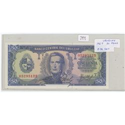 URUGUAY. 1967 50 PESOS. FOUNDING OF URUGUAY. P-46. UNC.