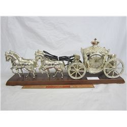 LARGE CORONATION COACH ELECTRIC CLOCK WORKING