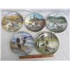 Image 1 : 5 COLLECTORS PLATES DUCKS AND GEESE BART JENNER WITH BOXES AND COA