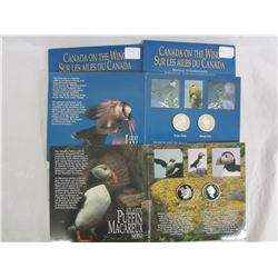 1995 CANADA ON THE WING BIRDS OF CANADA 4, 50 CENTS PIECES STERLING